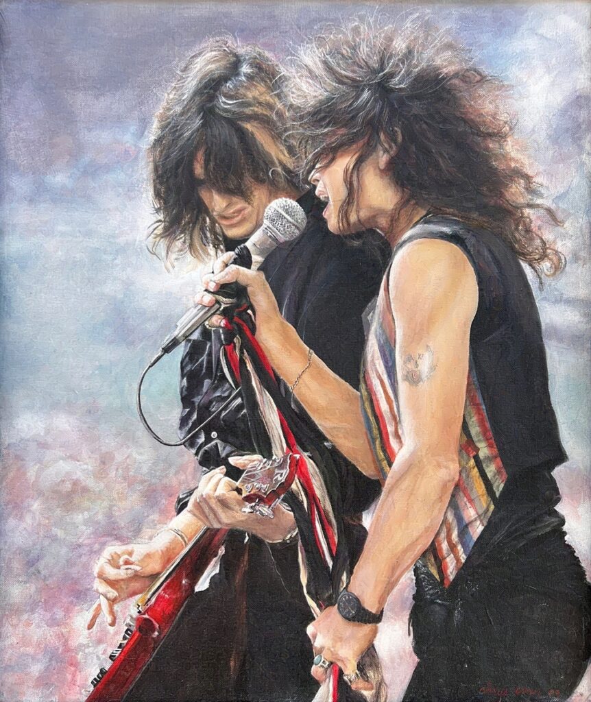 Aerosmith, circa 1978, acrylic on canvas, 24" x 20"