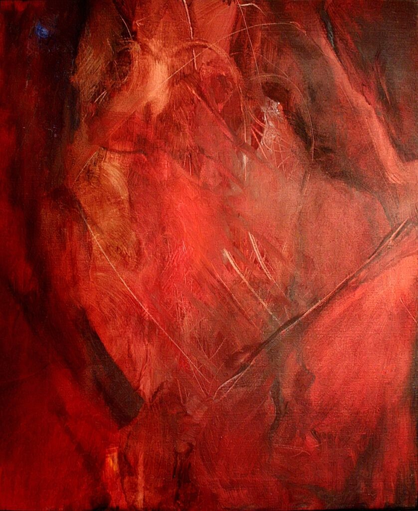 Red No.5, Passion, oil on canvas, 24" x 20"