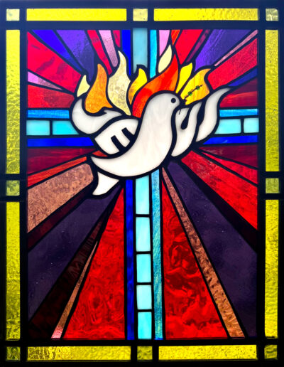 Jesus Movement, stained glass, 14" x 18"