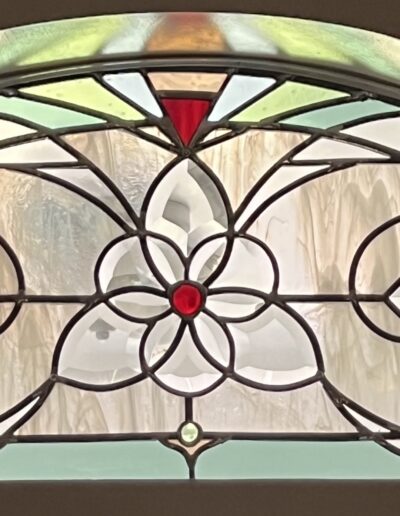 Transom, stained glass, 14.5" x 32"