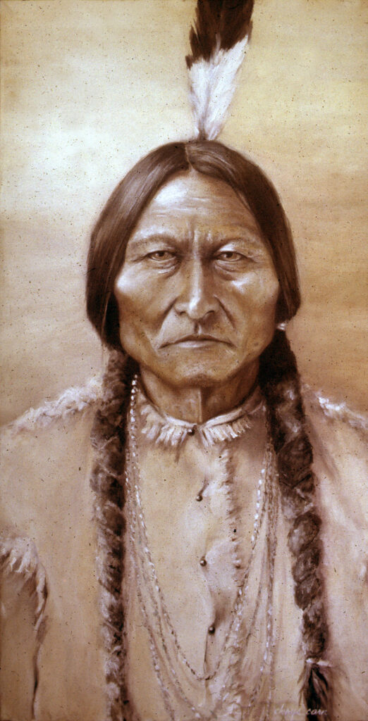 Sitting Bull, acrylic on canvas, 30" x 16"