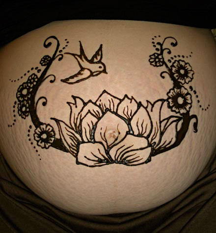 Henna Belly Lotus